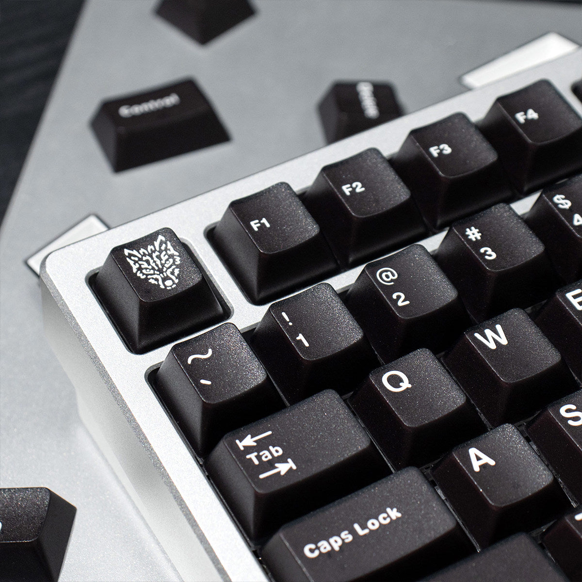 Translucent Keycaps Double-Shot — Black ABS Set, 114 Keys