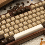 Coconut Latte Semi-Transparent Keycap Set — 164 Keys, Cherry Height, PBT+PC