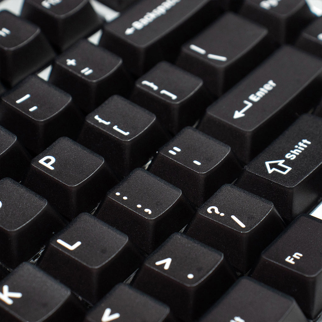 Translucent Keycaps Double-Shot — Black ABS Set, 114 Keys