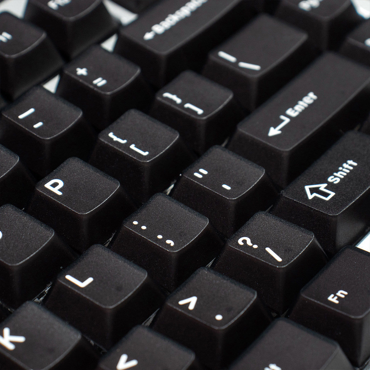 Translucent Keycaps Double-Shot — Black ABS Set, 114 Keys