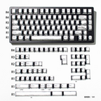 Comic Book White Cherry PBT Keycap Set – 141 Keys