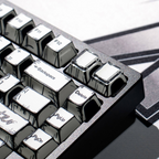 Comic Book White Cherry PBT Keycap Set – 141 Keys