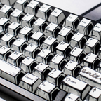 Comic Book White Cherry PBT Keycap Set – 141 Keys