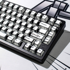 Comic Book White Cherry PBT Keycap Set – 141 Keys