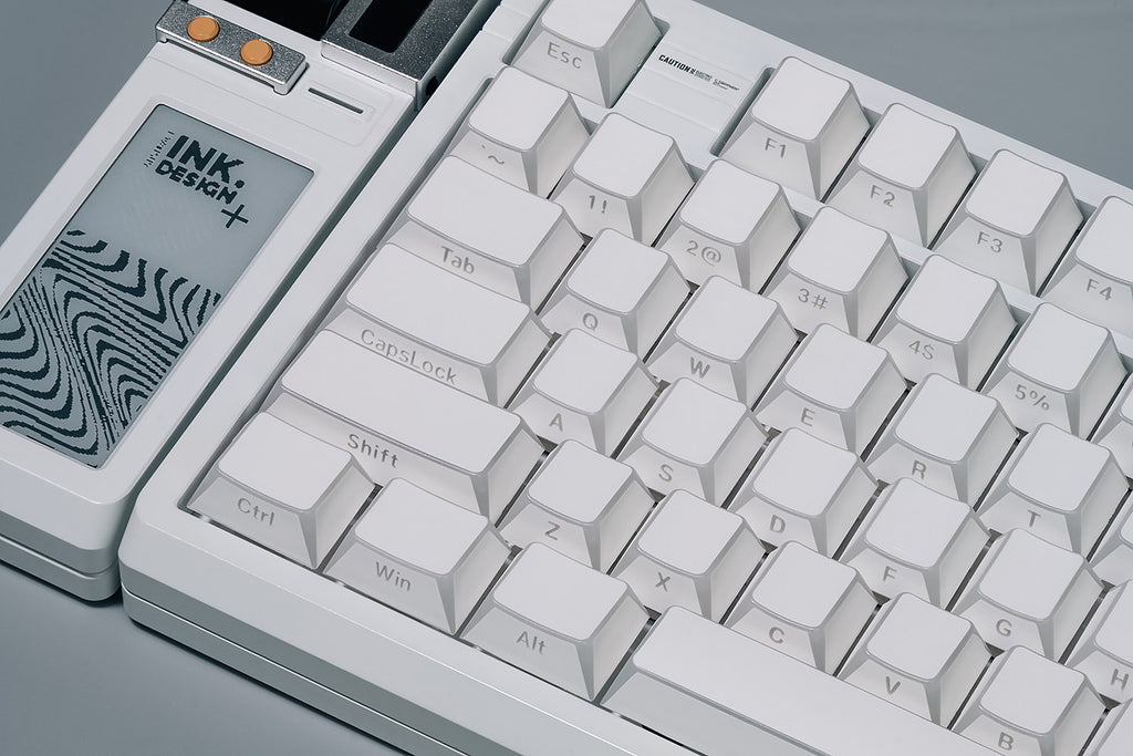 White Backlit Keycaps – Reflective Hollow-Out, PC + PBT Double-Shot, Cherry Profile