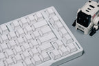 White Backlit Keycaps – Reflective Hollow-Out, PC + PBT Double-Shot, Cherry Profile