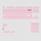 Translucent Pink PC Keycaps for Mechanical Keyboard — Pink Spring Harmony (112 Keys)