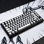 Comic Book White Cherry PBT Keycap Set – 141 Keys