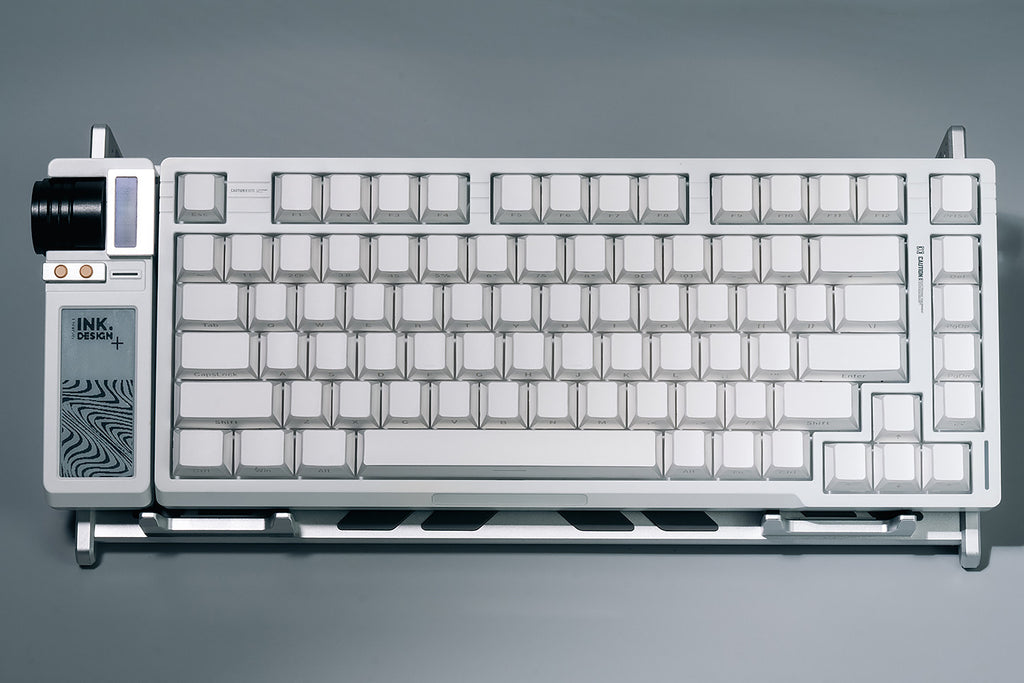 White Backlit Keycaps – Reflective Hollow-Out, PC + PBT Double-Shot, Cherry Profile