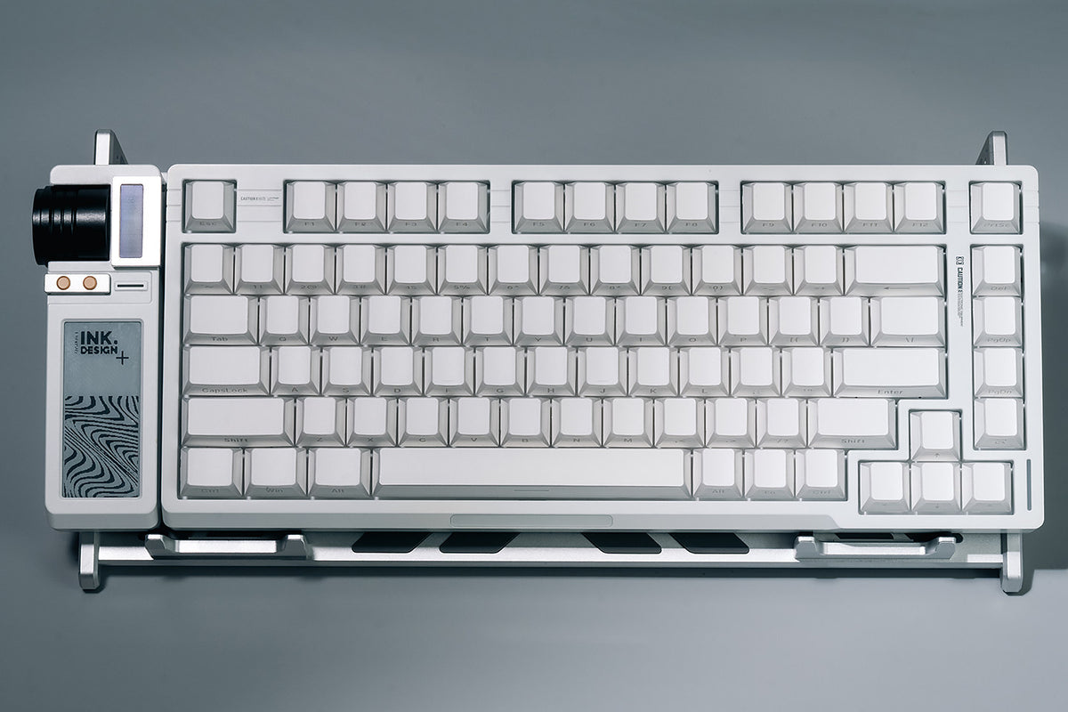 White Backlit Keycaps – Reflective Hollow-Out, PC + PBT Double-Shot, Cherry Profile