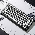 Comic Book White Cherry PBT Keycap Set – 141 Keys