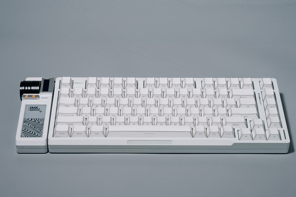 White Backlit Keycaps – Reflective Hollow-Out, PC + PBT Double-Shot, Cherry Profile