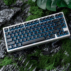 Black Backlit Keycaps - Reflective Hollow-Out, PC + PBT Double-Shot, Cherry Profile