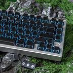Black Backlit Keycaps - Reflective Hollow-Out, PC + PBT Double-Shot, Cherry Profile