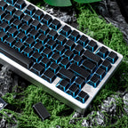 Black Backlit Keycaps - Reflective Hollow-Out, PC + PBT Double-Shot, Cherry Profile