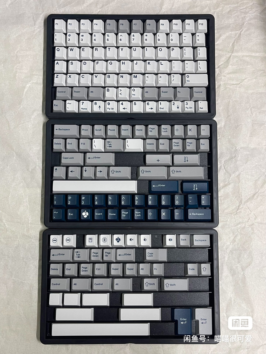 Prussian Alert English PBT Keycap Set – Cherry Profile 174 Keys