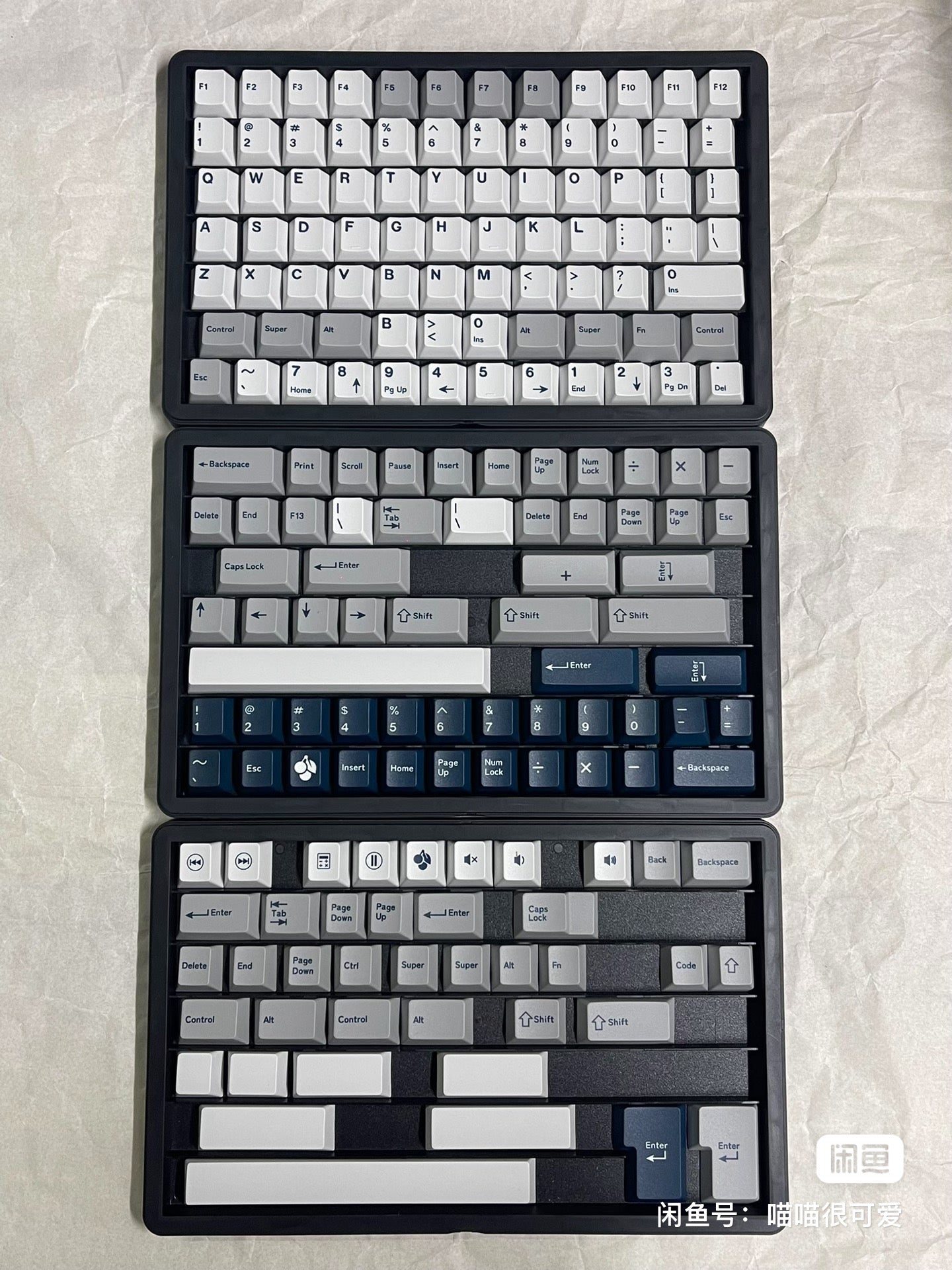 Prussian Alert English PBT Keycap Set – Cherry Profile 174 Keys