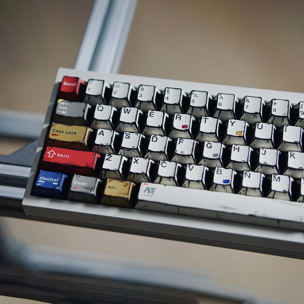 Comic Mixed Light Manga Style Cherry PBT Keycap Set – 141 Keys