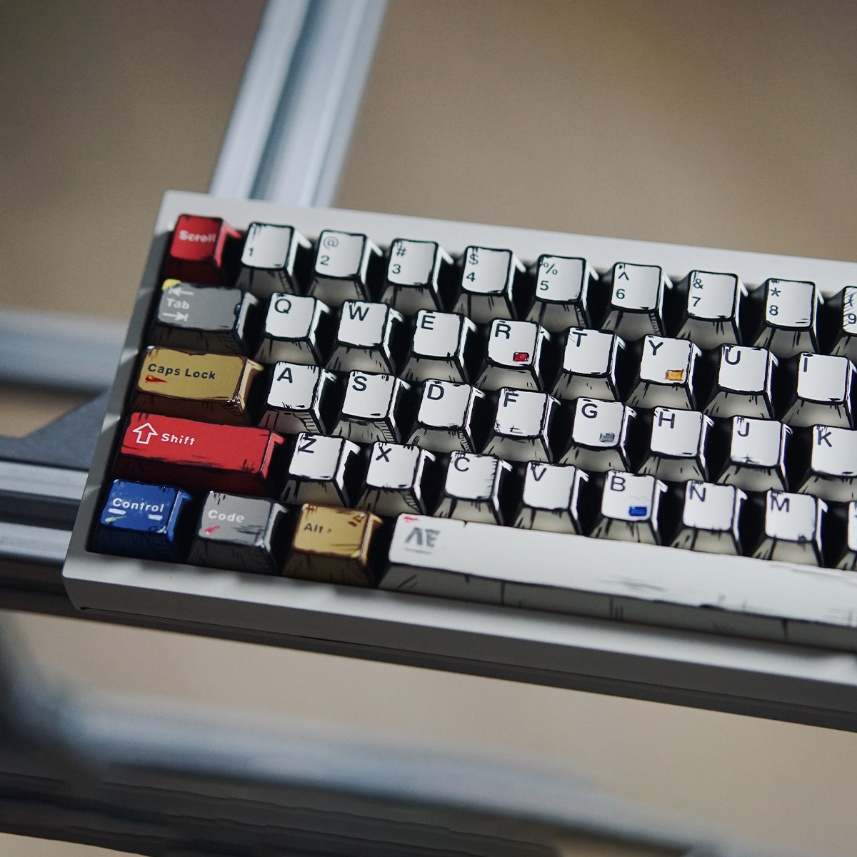 Comic Mixed Light Manga Style Cherry PBT Keycap Set – 141 Keys