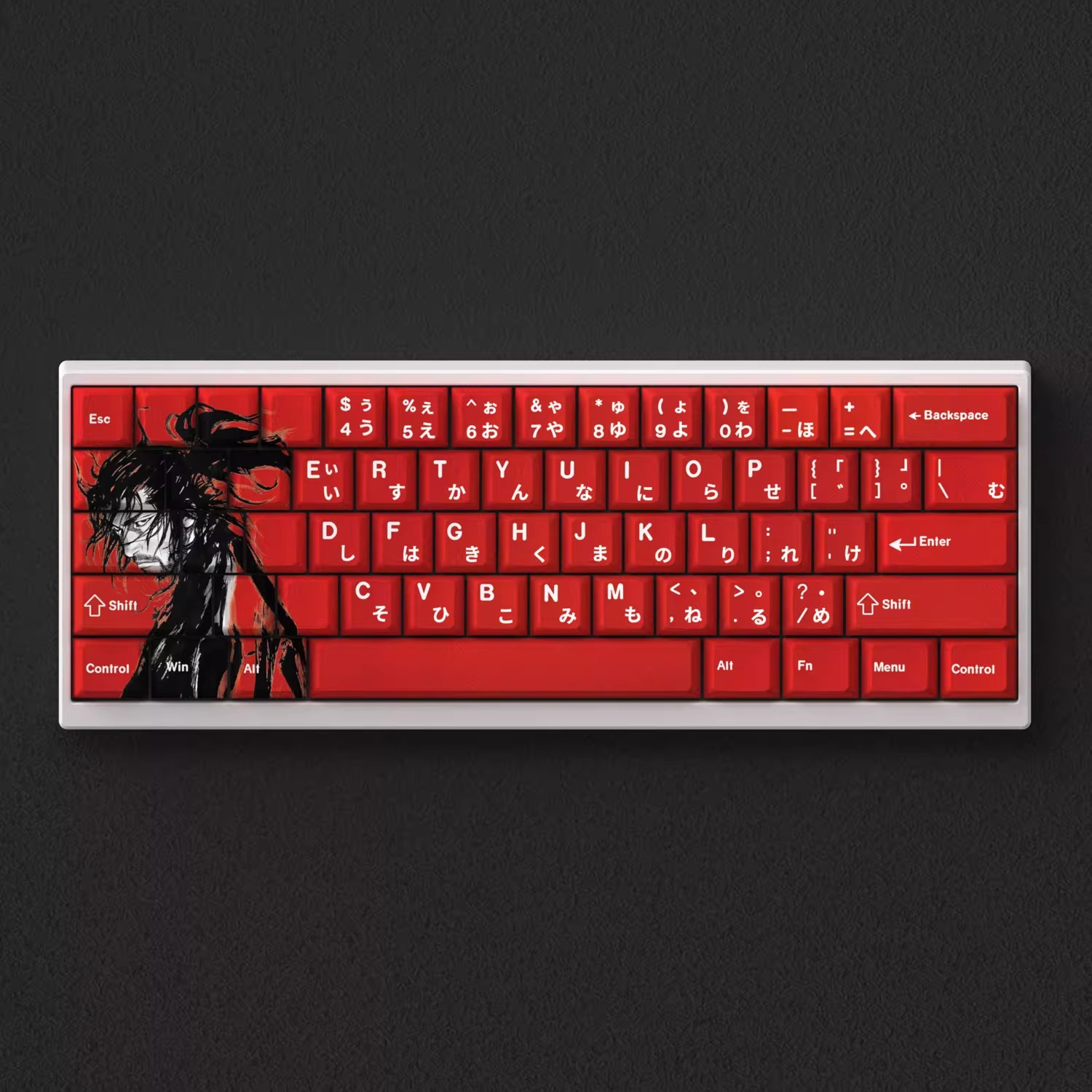 Red Samurai PBT Keycaps – Cherry Profile (73 Keys)