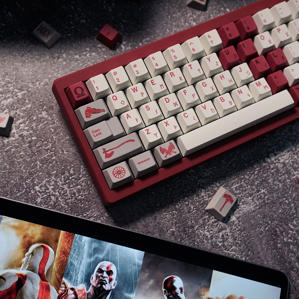 God of War Keycap Set – Cherry Profile PBT 204 Keys