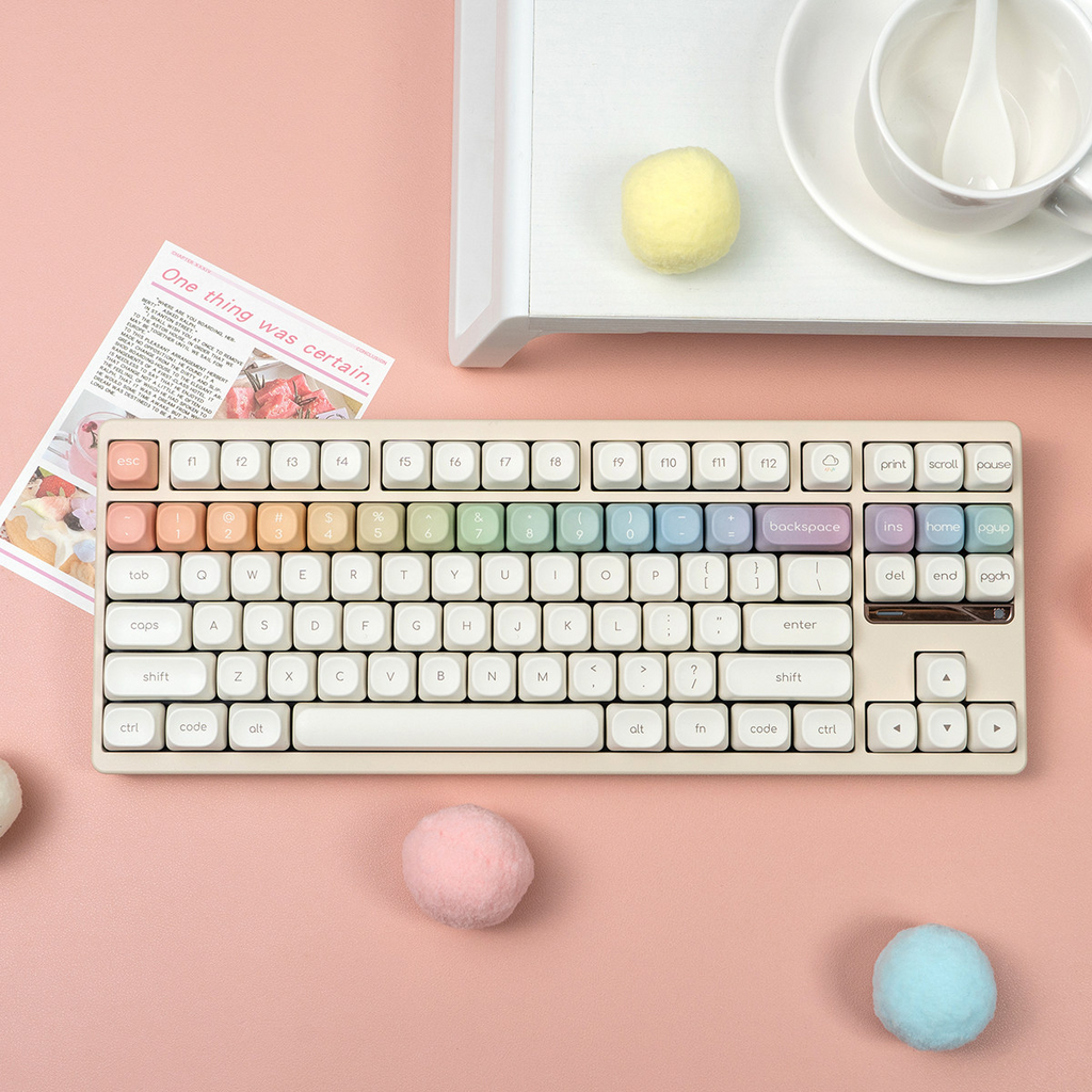 Rainbow R2 MOA PBT Keycap Set – 125 Keys