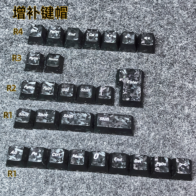 Carbon Fiber Texture PBT Keycap Set