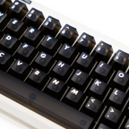Black Textured Transparent Keycap Set – Cherry Profile PC 122 Keys