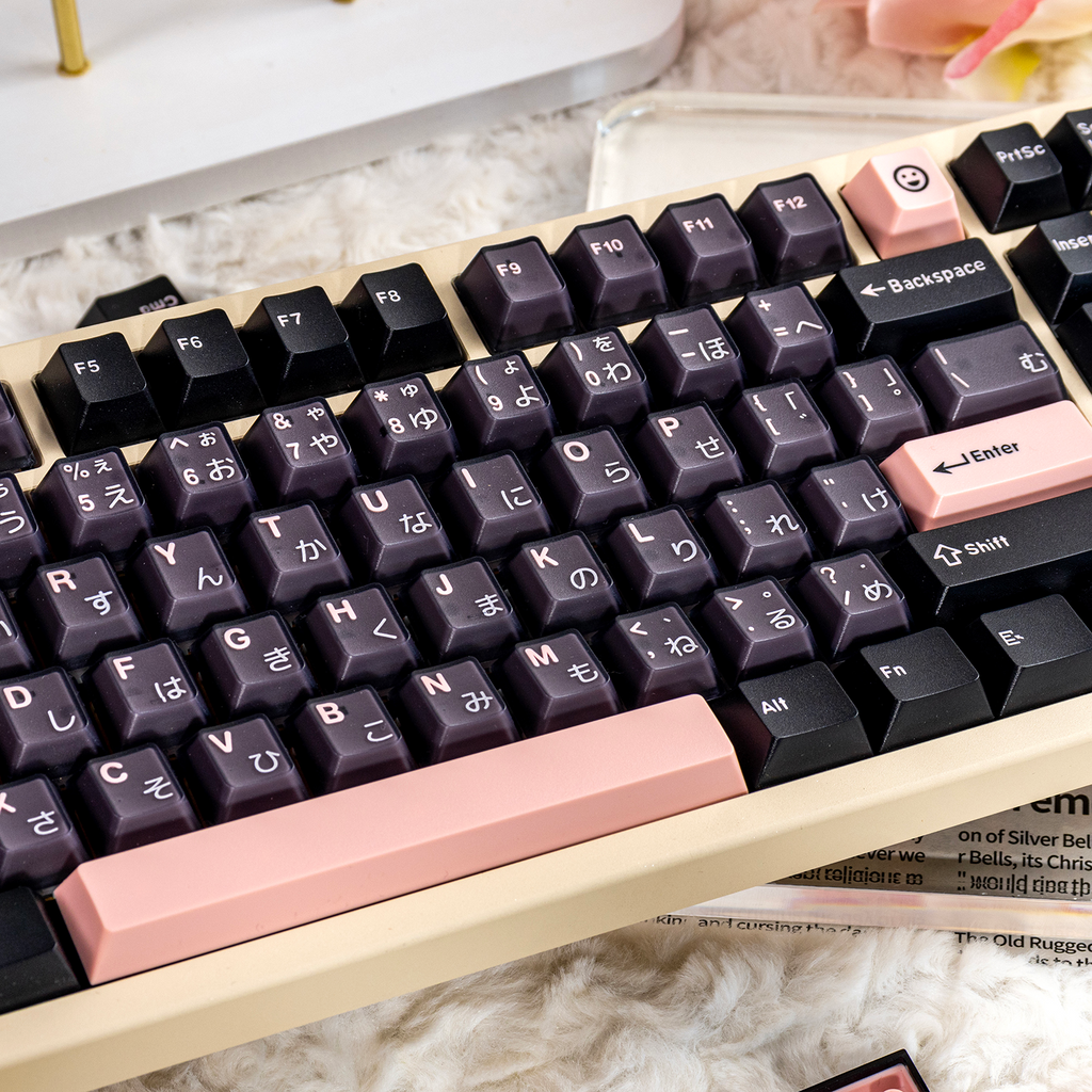 Night Sakura PBT/PC Keycaps – Cherry Profile (164 Keys)