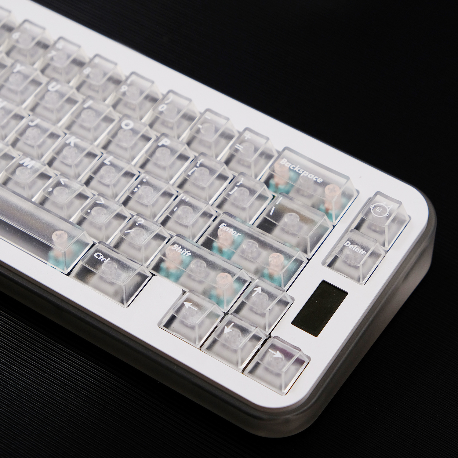 White Foggy Transparent Keycap Set – Cherry Profile PC 122 Keys