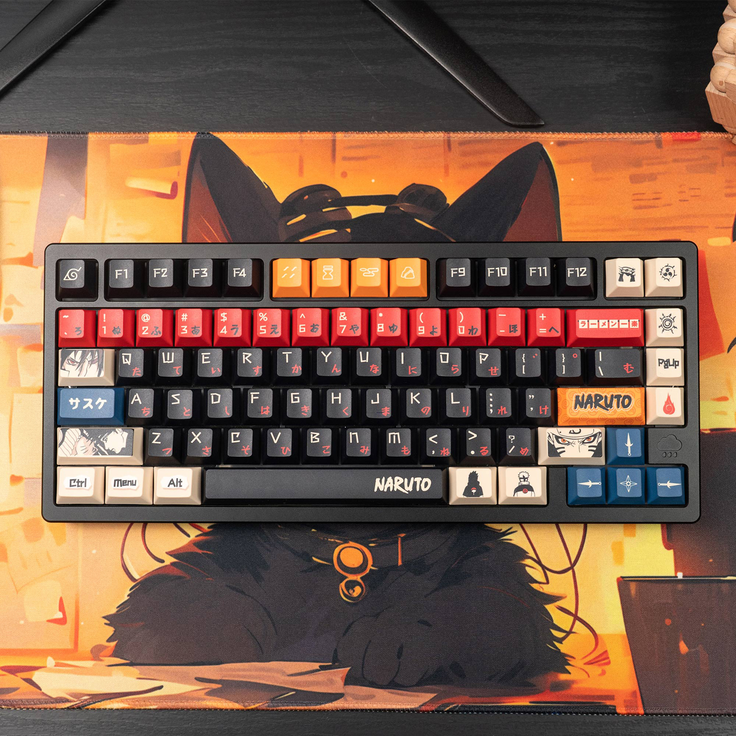 Naruto PBT Keycaps – Cherry Profile (129 Keys)