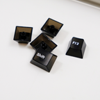 Black Textured Transparent Keycap Set – Cherry Profile PC 122 Keys