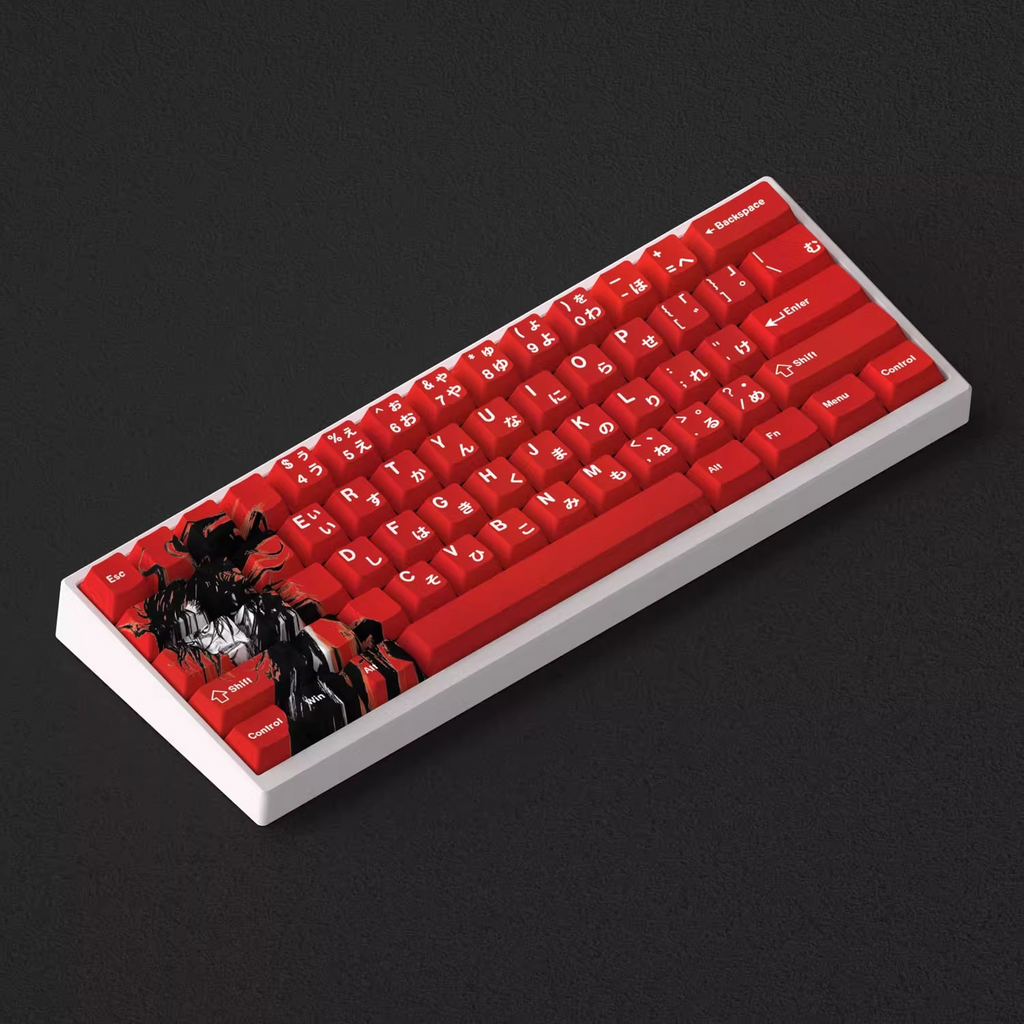 Red Samurai PBT Keycaps – Cherry Profile (73 Keys)