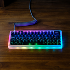 Black Textured Transparent Keycap Set – Cherry Profile PC 122 Keys