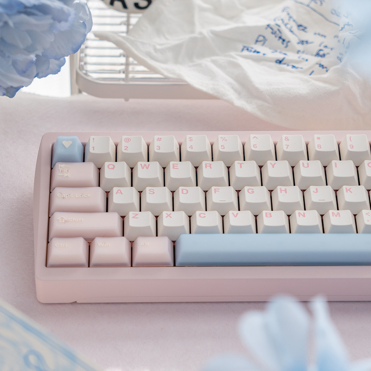 White Peach Oolong Cherry PBT PC Keycap Set – 164 Keys