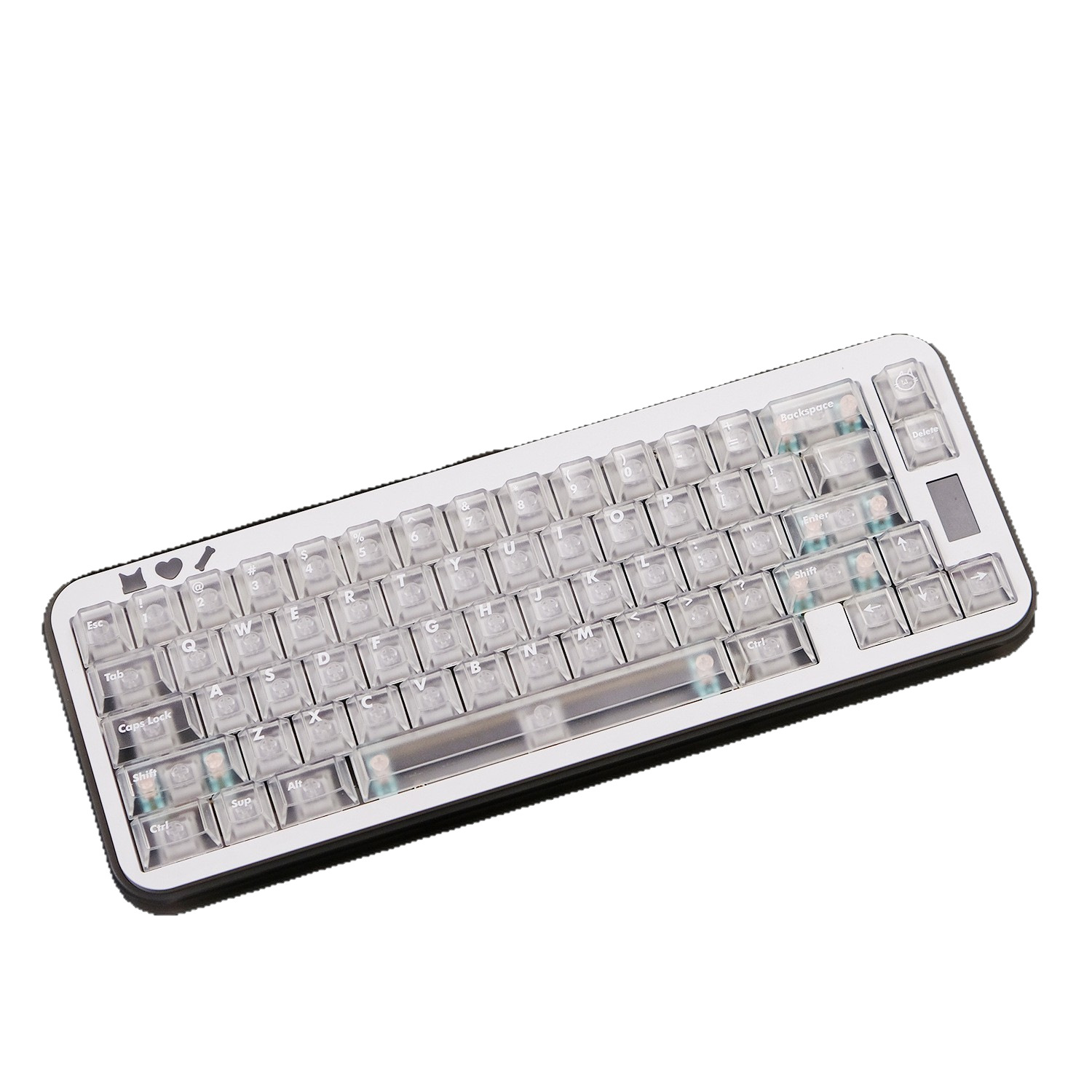 White Foggy Transparent Keycap Set – Cherry Profile PC 122 Keys