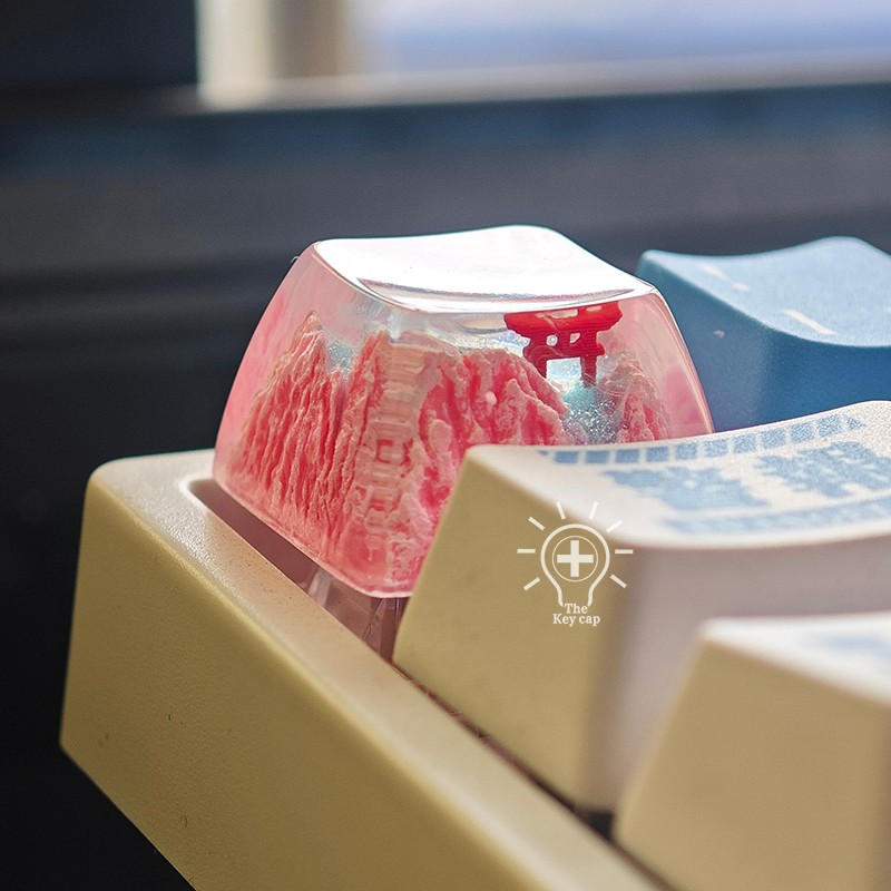Snow Mountain Fuji Resin Artisan Keycap | Profile SA