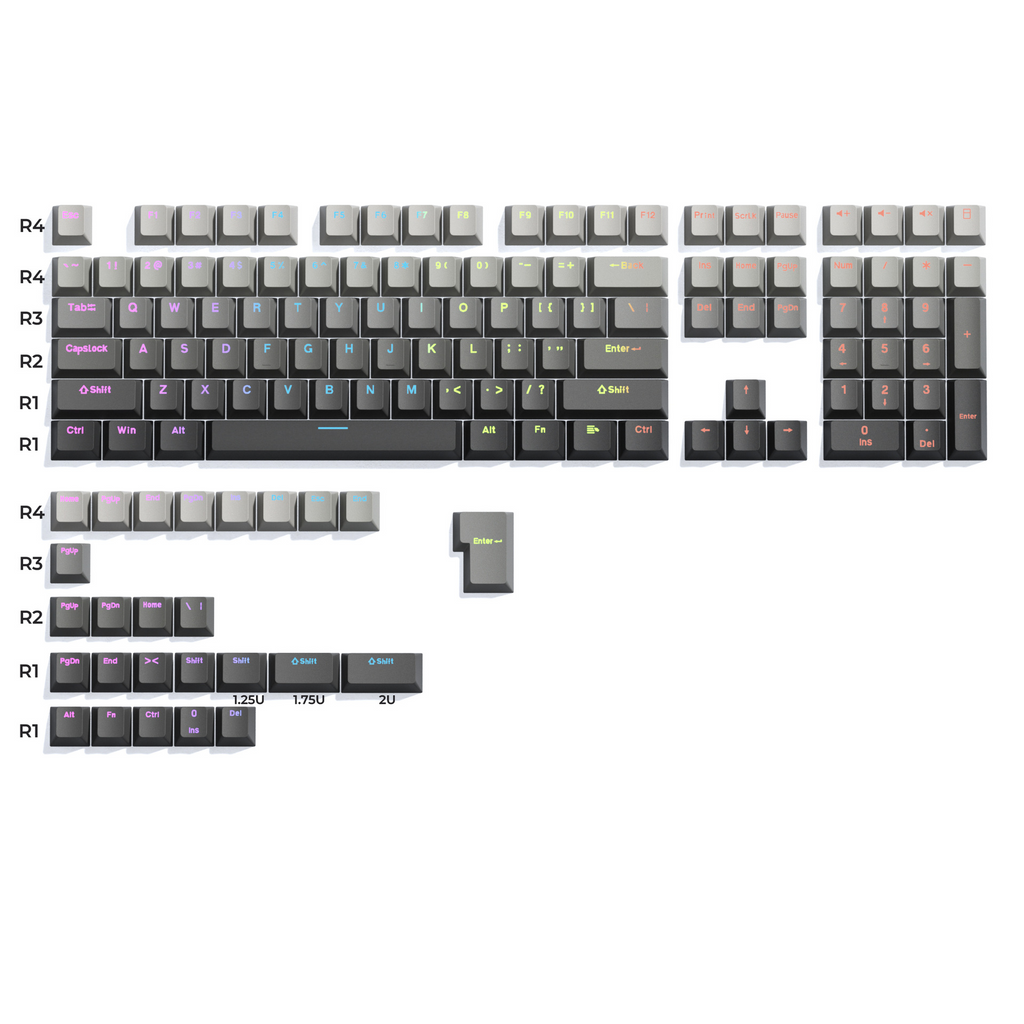 XVX Gradient Shine-Through PBT OEM Keycaps (134 Keys)
