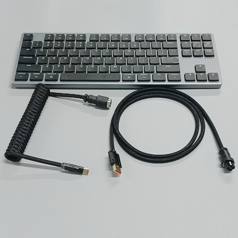 Coiled Aviator Keyboard Cable