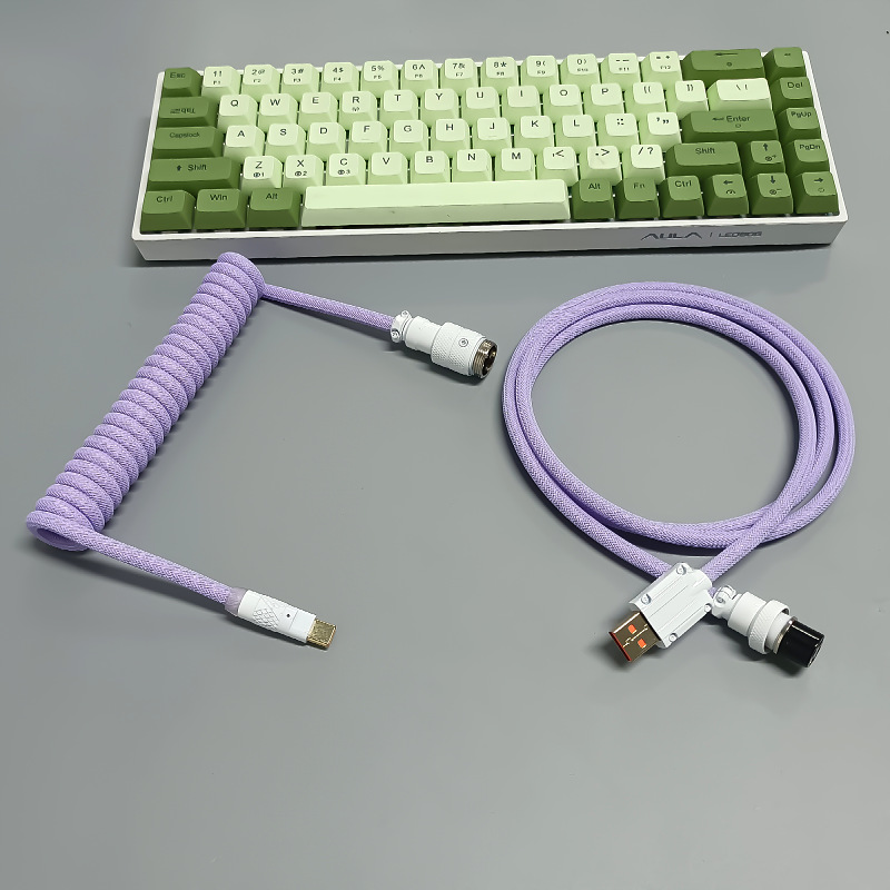 Coiled Aviator Keyboard Cable