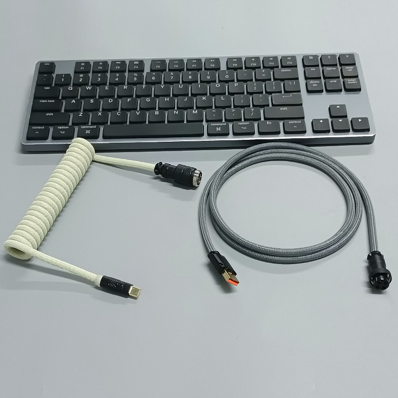 Coiled Aviator Keyboard Cable