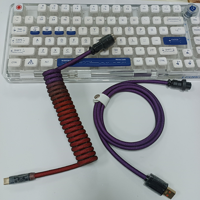 Coiled Aviator Keyboard Cable