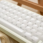 White Side-Printed Keycaps Shine Through — Glacier Double-Shot ABS Set (113 Keys)