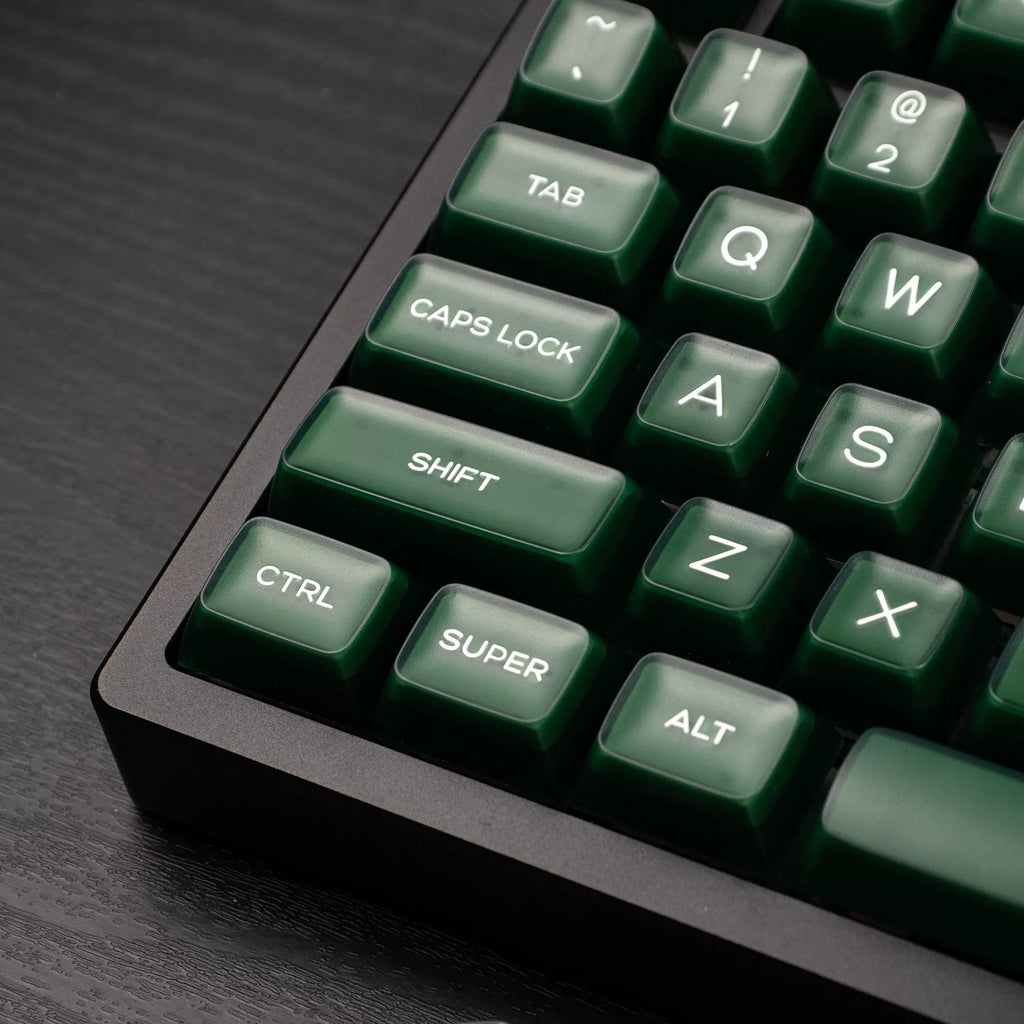 SA Profile Emerald Green Keycaps – 142-Key PBT Double-Shot Set