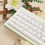 White Side-Printed Keycaps Shine Through — Glacier Double-Shot ABS Set (113 Keys)
