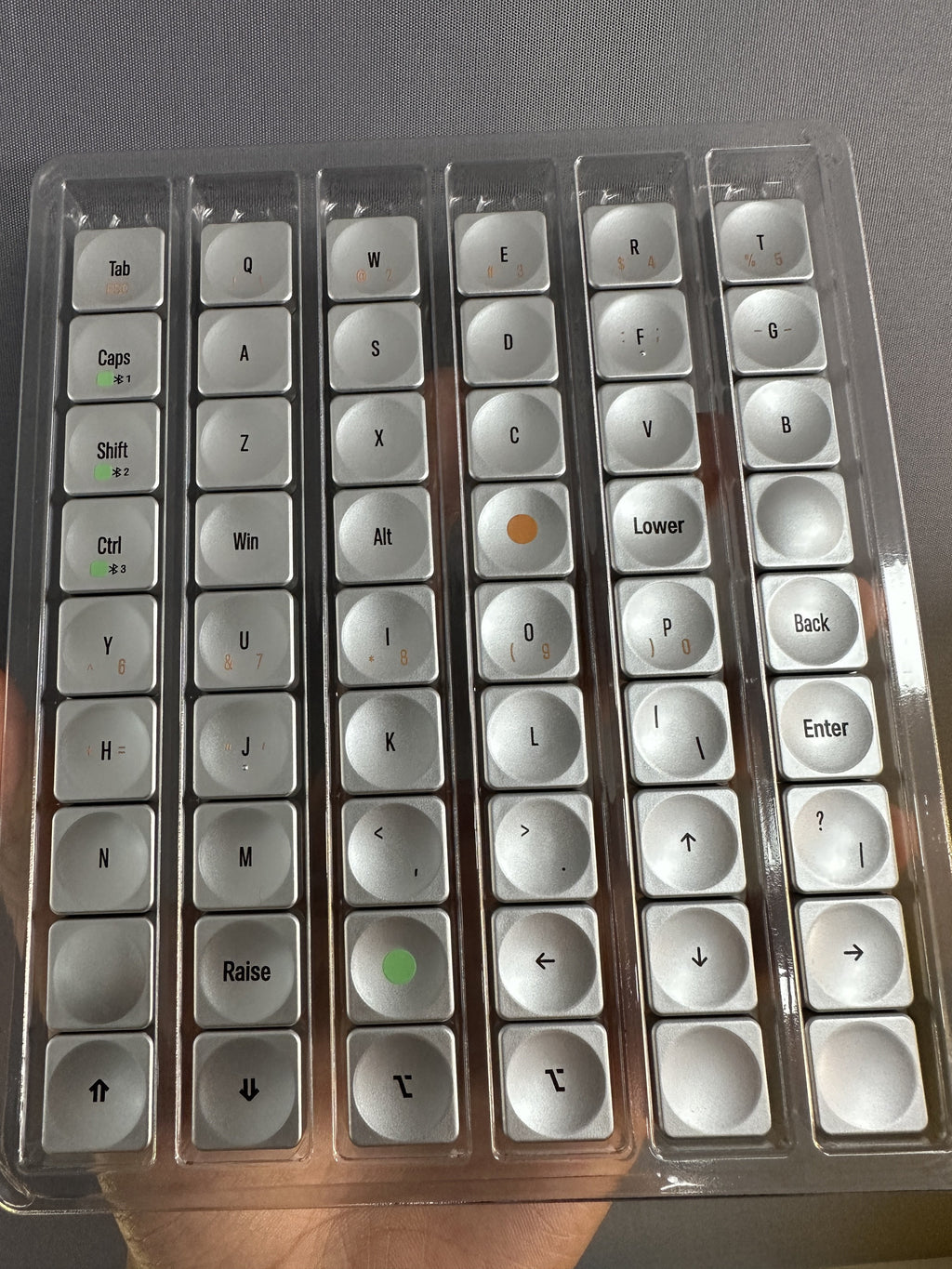 LCK Low-Profile Keycaps | 54 Keys, Metallic Finish