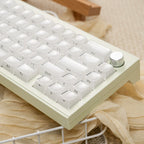 White Side-Printed Keycaps Shine Through — Glacier Double-Shot ABS Set (113 Keys)