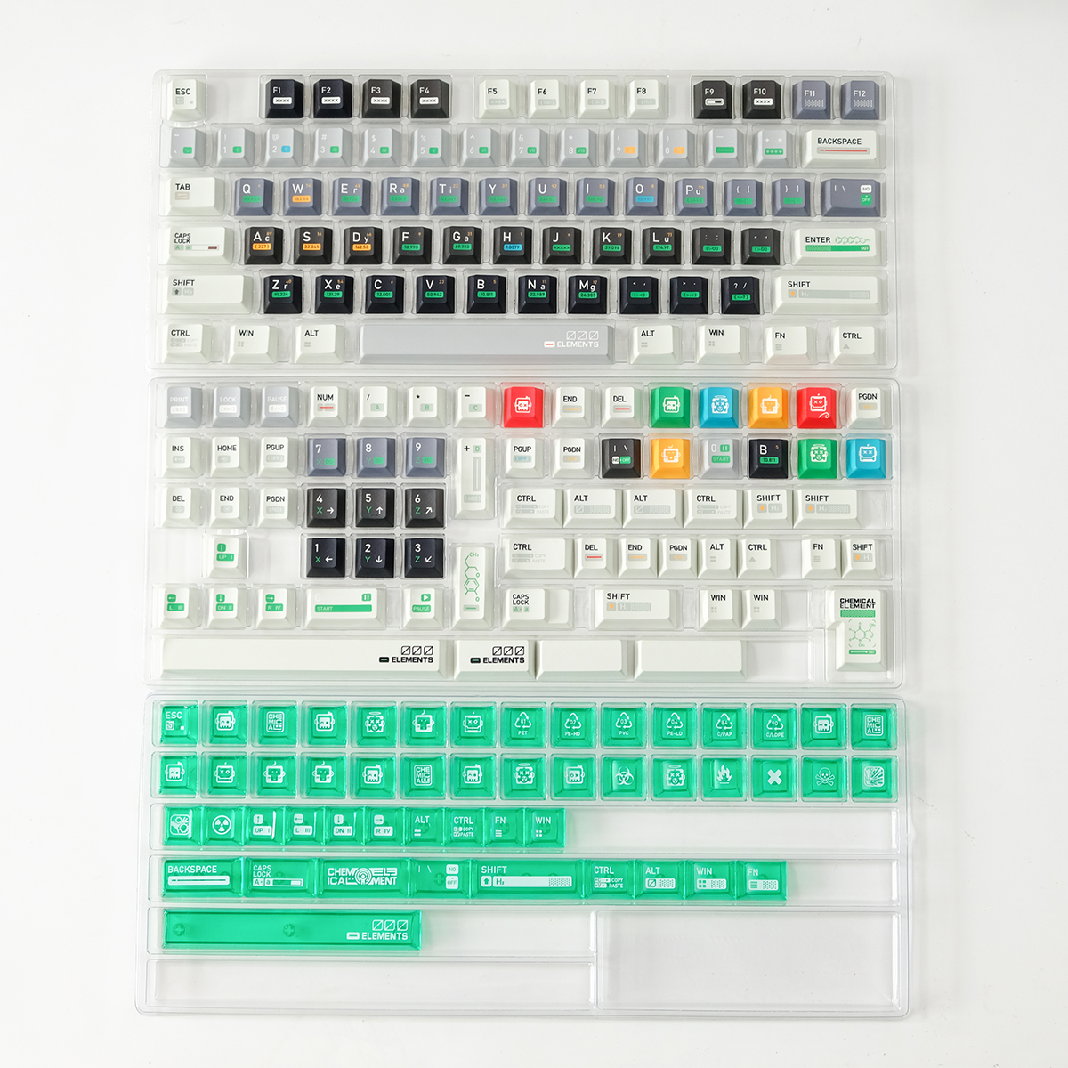 Chemistry 003 Keycaps – PBT & PC, Cherry Profile (193 Keys)
