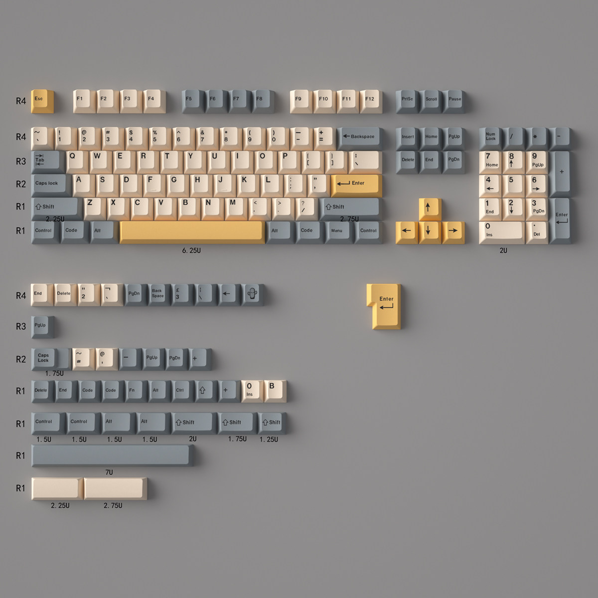 Desert Style Cherry PBT Keycap Set – 144 Keys