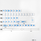 Blue Lilith Cherry PBT Keycap Set – 131 Keys + 46 PC Keys